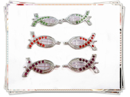 Multicolor pha lê cá Charm Pendant Necklace Handmade Jewelry Making