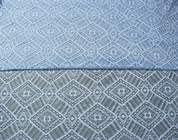 Hình học Royal Blue bông Nylon ren vải lưới cho quần áo ngủ SYD-0004