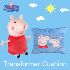 Thời trang Reversible Peppa Pig Plush Toy Gối Và Gối Đối với đồ giường