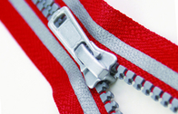 Thời trang 5 # đỏ và xám nhựa phản quang dây kéo may mặc, phụ kiện hành lý
