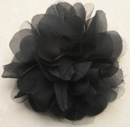 voan nhân tạo màu đen và lưới corsage hoa nhân tạo với pin