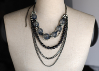 Nữ OEM Cá nhân Chain thủ công Necklaces với Blue Pearl