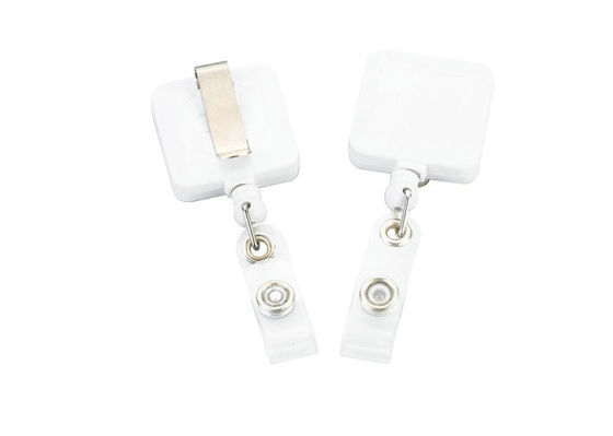 Đen, tùy chỉnh màu Quảng trường Retractable ID Badge Reels / thẻ tín dụng, vòng chính yo yo 30.222