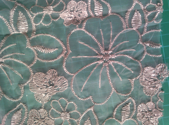 Polyester thêu ren Vải