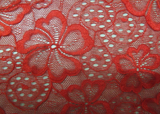 Red tôn tạo căng ra Trim ren vải Wedding Gown nhà thiết kế