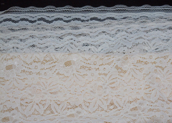 Trắng vải ren đàn hồi cho Upholstery