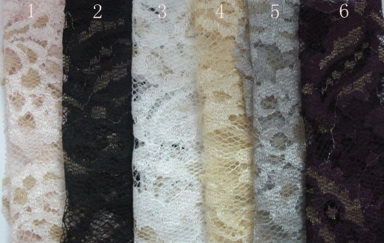 Đồ lót Stretchy kim loại vải ren / Corded Jacquard vải ren