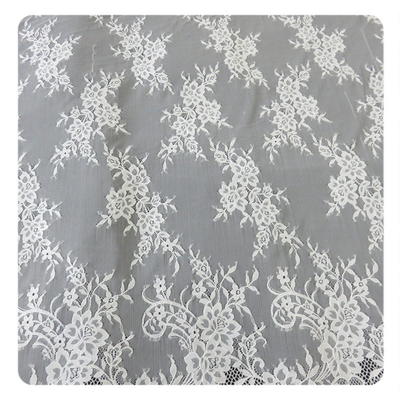 Đẹp màu trắng lông mi Nylon Elastic Lace Trim / trang trí Lace Trim