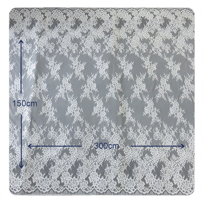 Đẹp màu trắng lông mi Nylon Elastic Lace Trim / trang trí Lace Trim