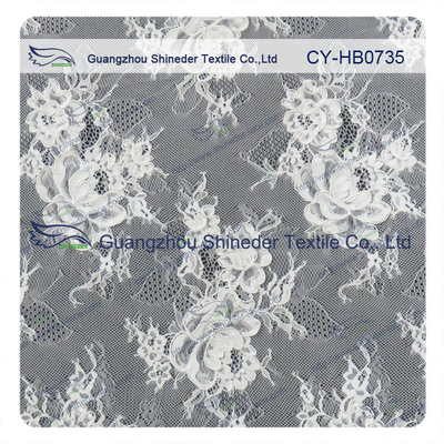 Jacquard may lông mi ren cắt vải theo sân, tùy chỉnh in