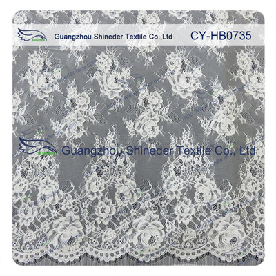 Jacquard may lông mi ren cắt vải theo sân, tùy chỉnh in