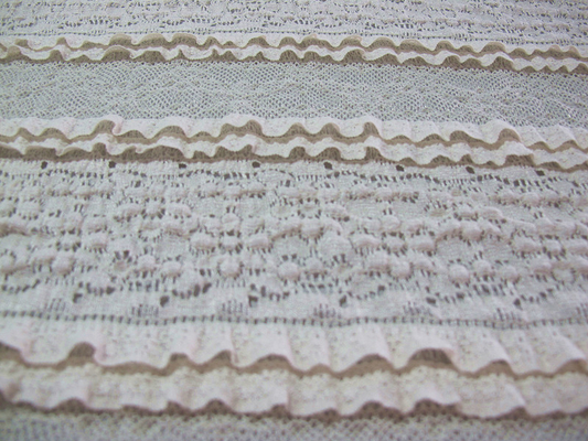 Multilayer Bridal Stretch Lace Trim Vải Sinh Thái Thân Thiện 50 &#39;&#39; -52 &#39;&#39; CY-LW0182