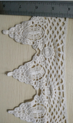 Tắt trắng bông trang trí ren Chantilly Lace Trim Vải 15cm