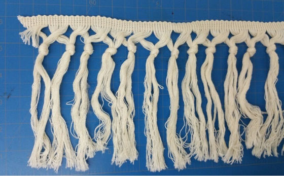 Fringe trang trí ren Trim đen / trắng 11cm Flower Pattern mềm