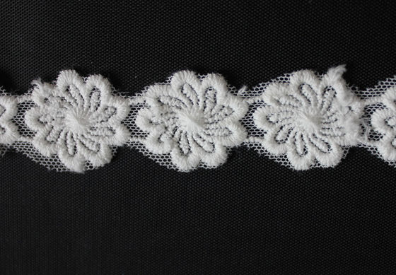 Bông thêu trang trí ren Trim 2.5cm Flower Pattern Với nhuộm màu