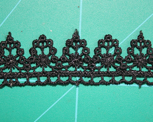 Poly nước hòa tan trang trí ren Trim Dyeable 2cm Width In White / Black Màu