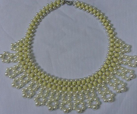 Trang trí vàng ABS Pearl / hạt cổ áo với tôm hùm và clip