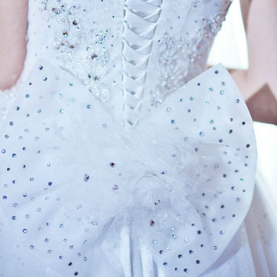 Luxury Beaded Rhinestone váy cưới, phụ nữ vải tuyn sưng húp váy cưới