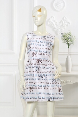Không tay Polyester Womens Casual Quần áo đi ra ngoài trong Áo dài của In kỹ thuật số