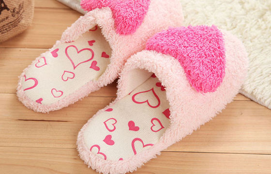 Cartoon 11 &quot;3D Tình yêu cô gái Plush Dép và Boots, thoải mái phụ nữ dép
