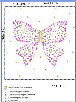 Flower Hot Fix Rhinestone chuyển nửa vòng Rhinestone SGS đầy màu sắc