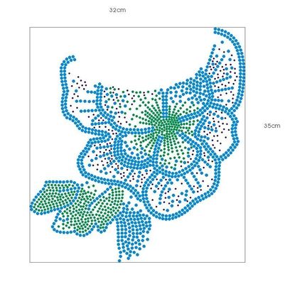 Chuyển Flower Pattern Rhinestone nhiệt đầy màu sắc Với Hot Fix Đối với áo thun