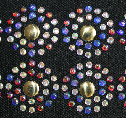 Colorful Rhinestone Đen Elastic Webbing 5cm, Beautiful mẫu Vòng