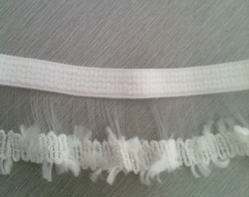 Trắng dệt Elastic Webbing / tùy chỉnh được thực nylon băng đàn hồi 2.5cm