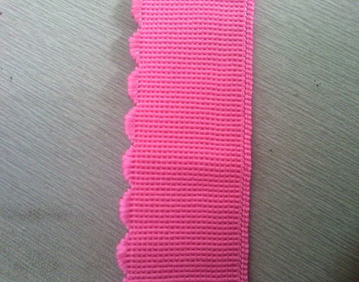 2.5cm ba lô màu hồng Elastic Webbing, một bên trong mô hình sò điệp