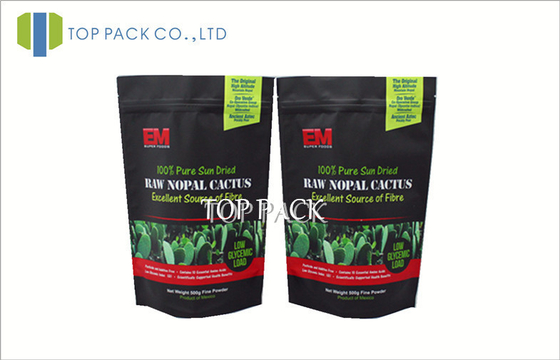 Tùy chỉnh dây kéo lá đứng lên zip túi cho bột protein 250g 500g 1000g