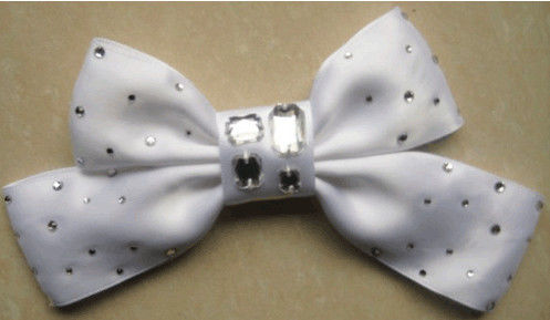 3D Ribbon với sửa chữa nóng hoa nhân tạo corsage trong đá rõ ràng trắng