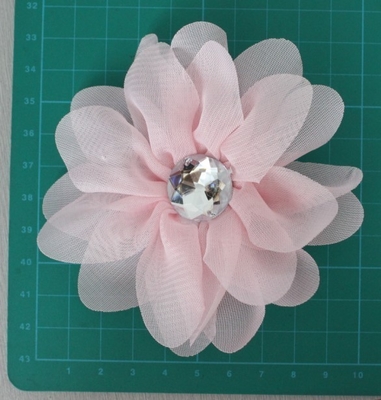 Voan hoa hồng nhân tạo corsage, pin vải rhinestone corsages hoa