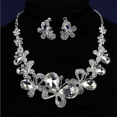 Exquisite Handmade vật trang sức vòng cổ hoa tai Crown cho Womens, Girls