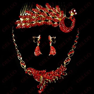 Exquisite Handmade vật trang sức vòng cổ hoa tai Crown cho Womens, Girls