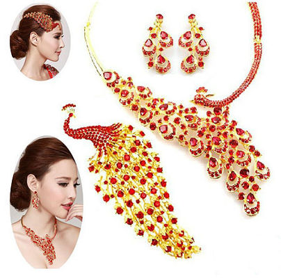 Exquisite Handmade vật trang sức vòng cổ hoa tai Crown cho Womens, Girls
