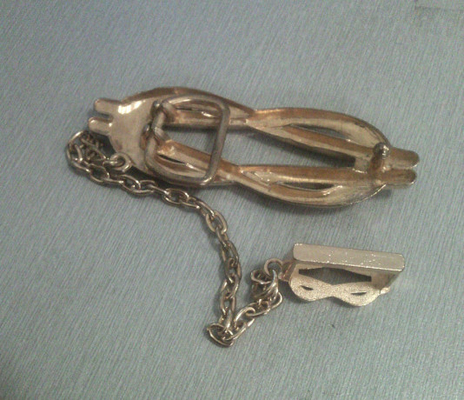 Vàng hợp kim Vải Belt Buckle cho may / Giày dép / túi xách / vành đai với chuỗi