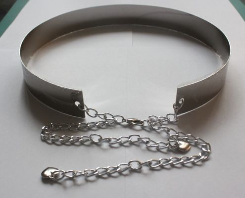 5cm vải Thắt lưng Đối với phụ nữ, thời trang tấm kim loại kim loại gương với vành đai chuỗi eo