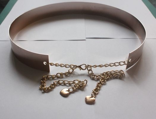 5cm vải Thắt lưng Đối với phụ nữ, thời trang tấm kim loại kim loại gương với vành đai chuỗi eo