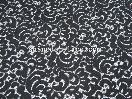 Hoa màu đen bông vải Nylon ren sinh thái thân thiện AZO nhuộm miễn phí SYD-0036Z