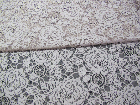 Sinh thái thân thiện bông Nylon hoa vải ren trắng cho áo OEM ODM