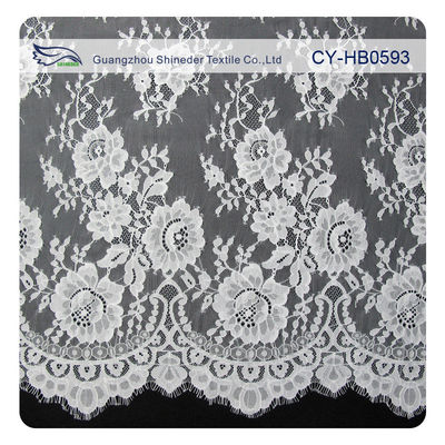 Chantily Nylon vải ren cho váy cưới, vỏ sò hoa ren vải