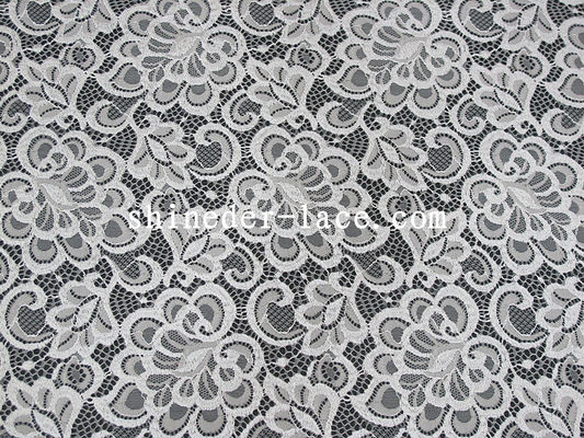 150cm chiều rộng nylon vải ren hoa trắng thiết kế cho trang phục SYD-0185