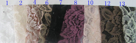 Hoa màu đen bông vải ren Nylon, 65% Nylon + 35% Cotton CY-LW0016