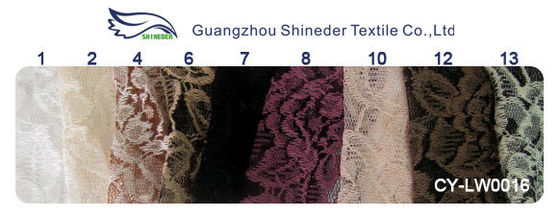 Hoa màu đen bông vải ren Nylon, 65% Nylon + 35% Cotton CY-LW0016